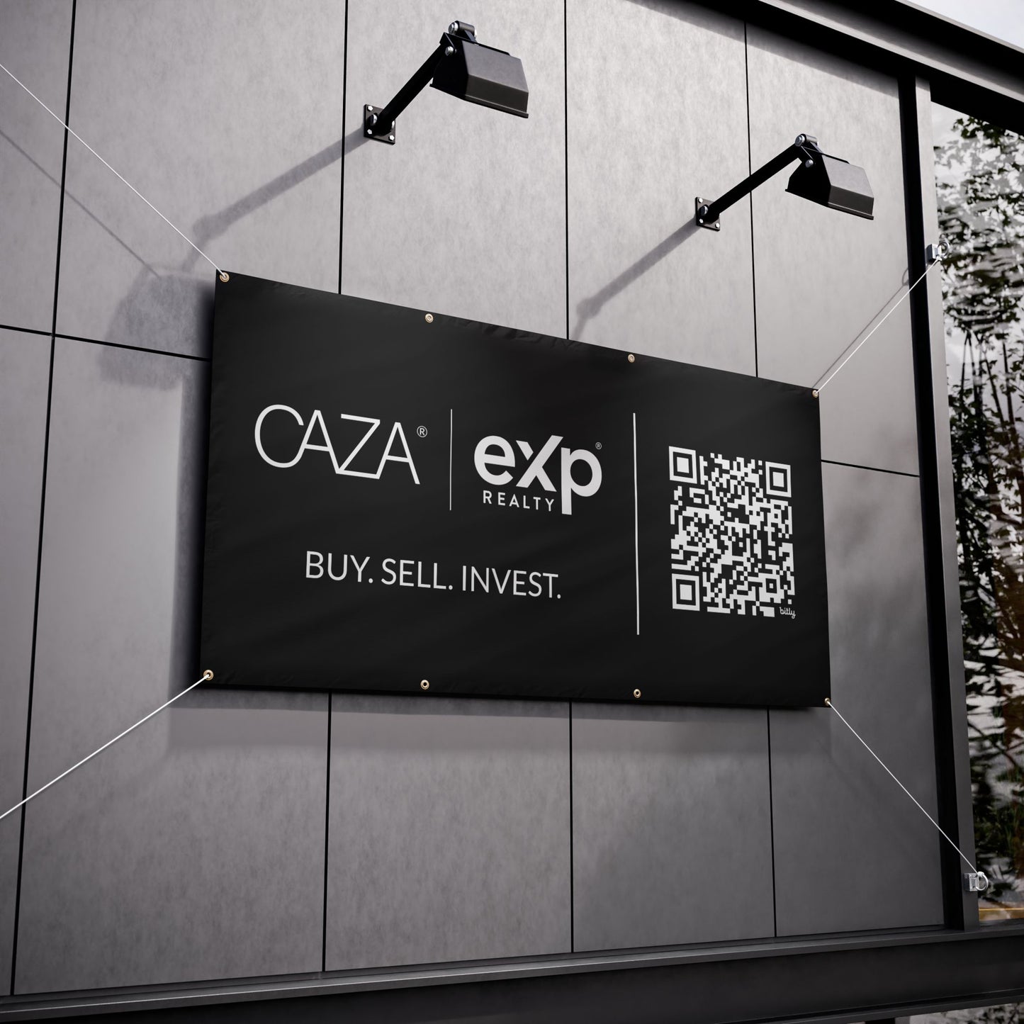 Buy. Sell. Invest. | Vinyl Banners (Black)