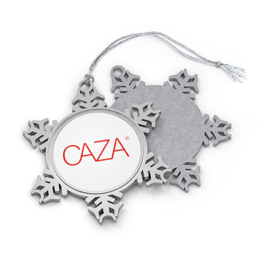 Pewter Snowflake Ornament (White)