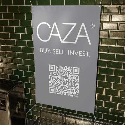 Buy. Sell. Invest. | Matte Banner (Grey)