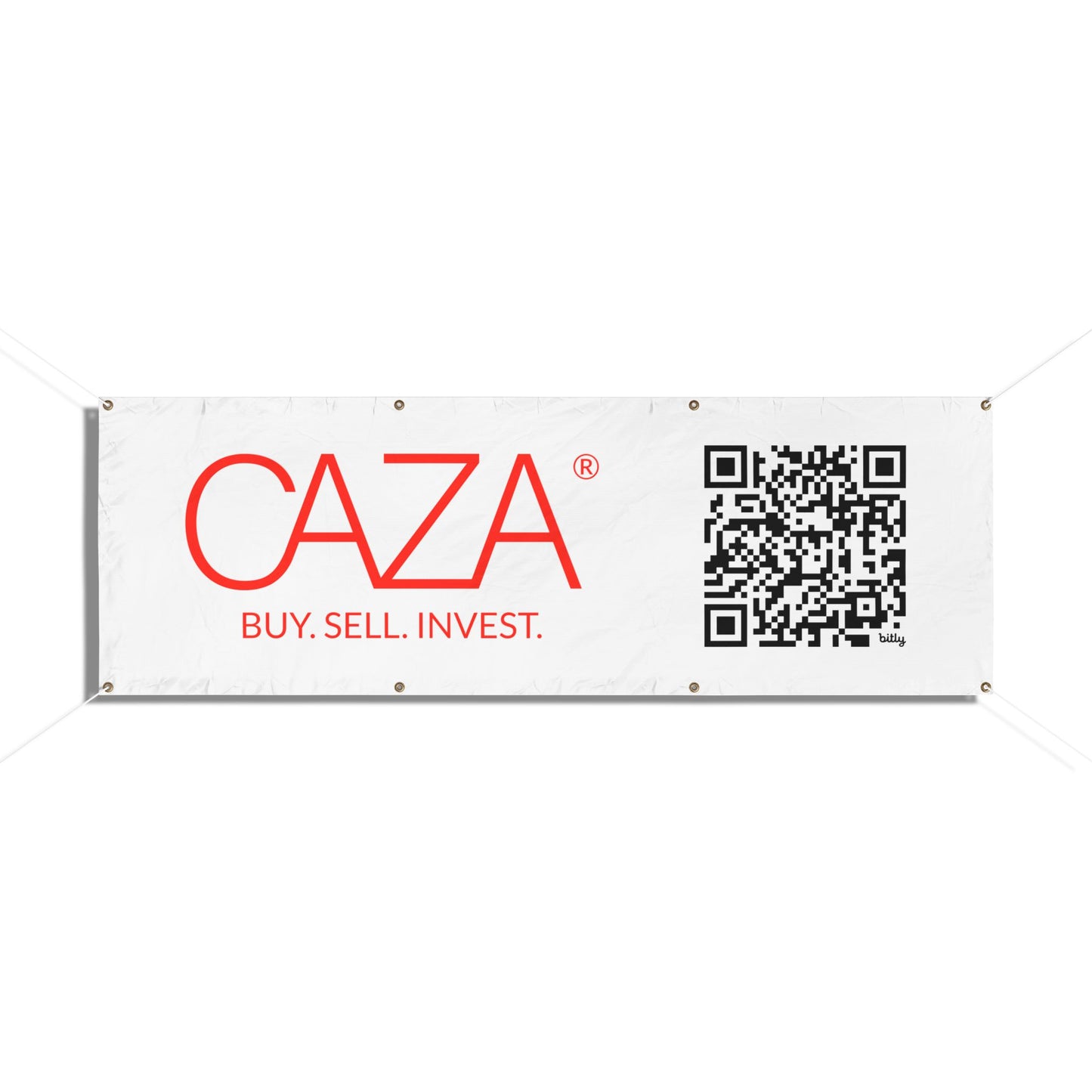 Buy. Sell. Invest. | Vinyl Banners (White)