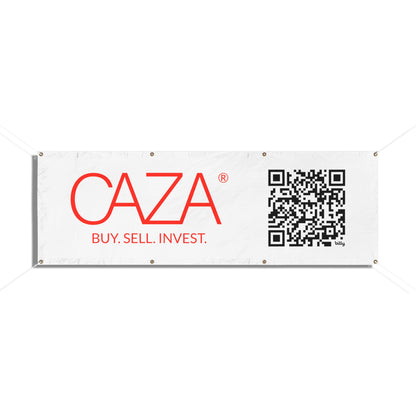 Buy. Sell. Invest. | Vinyl Banners (White)