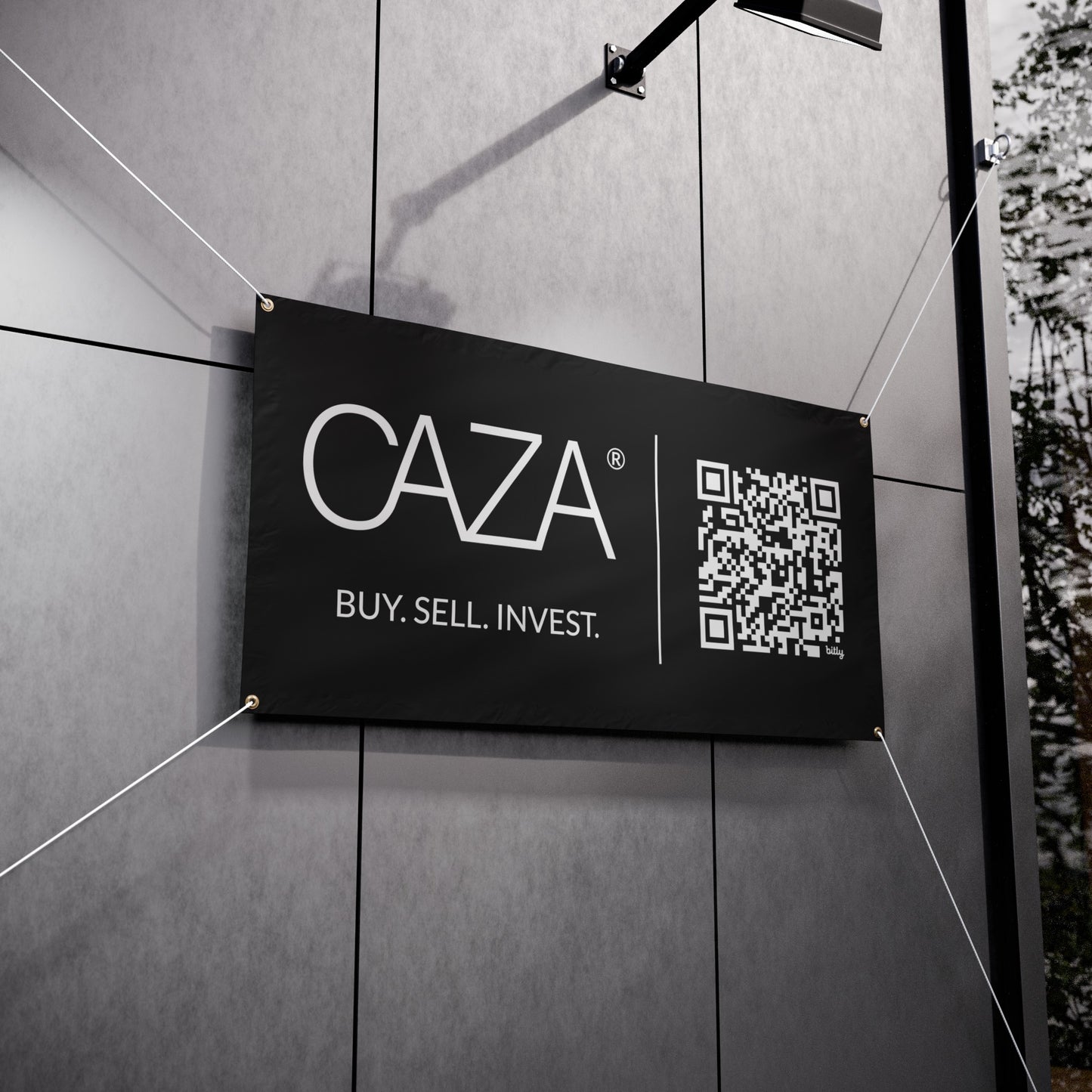 Buy. Sell. Invest. | Vinyl Banners (Black)