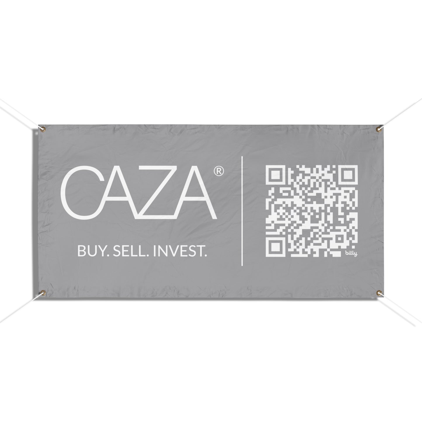 Buy. Sell. Invest. | Vinyl Banners (Grey)