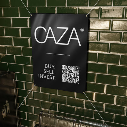 Buy. Sell. Invest. | Matte Banner (Black)