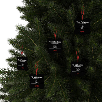 1st Christmas Aluminum Ornaments (Black)