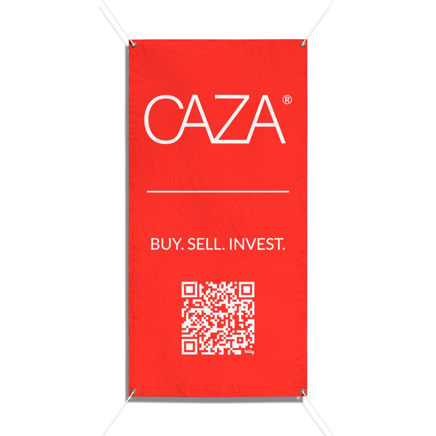 Buy. Sell. Invest. | Vinyl Banners (Red)