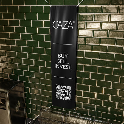 Buy. Sell. Invest. | Matte Banner (Black)