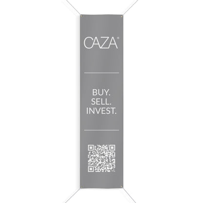 Buy. Sell. Invest. | Matte Banner (Grey)