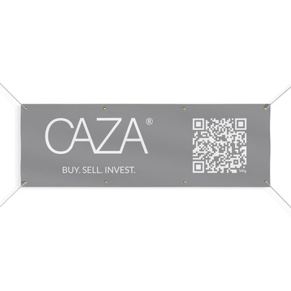 Buy. Sell. Invest. | Matte Banner (Grey)