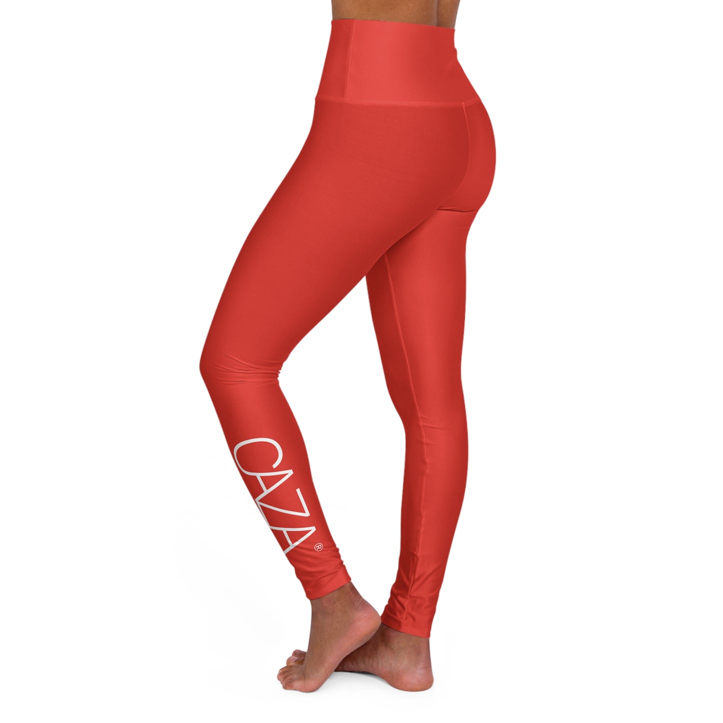 Red High Waisted Leggings