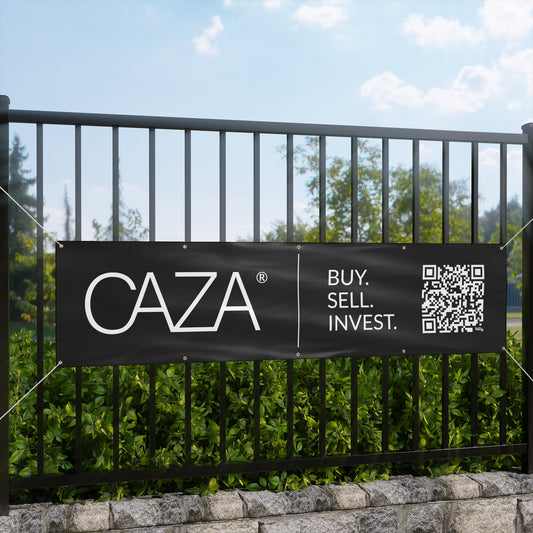 Buy. Sell. Invest. | Matte Banner (Black)