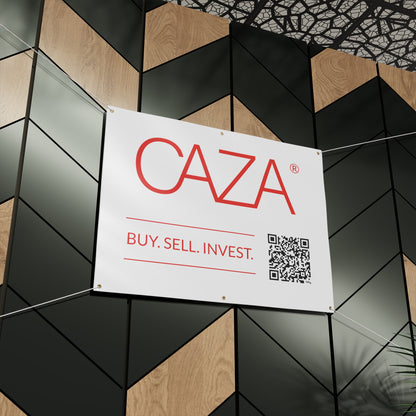 Buy. Sell. Invest. | Matte Banner (White)
