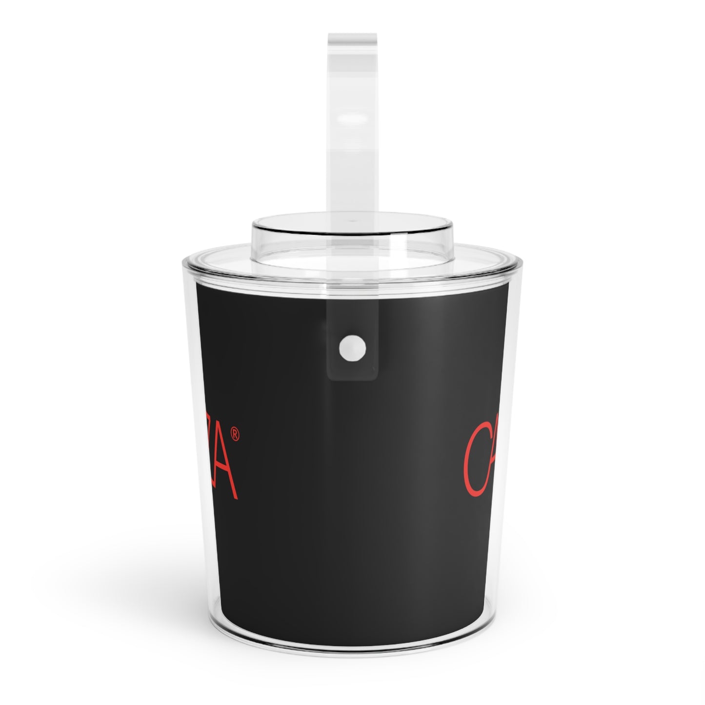 Ice Bucket with Tongs (Black)