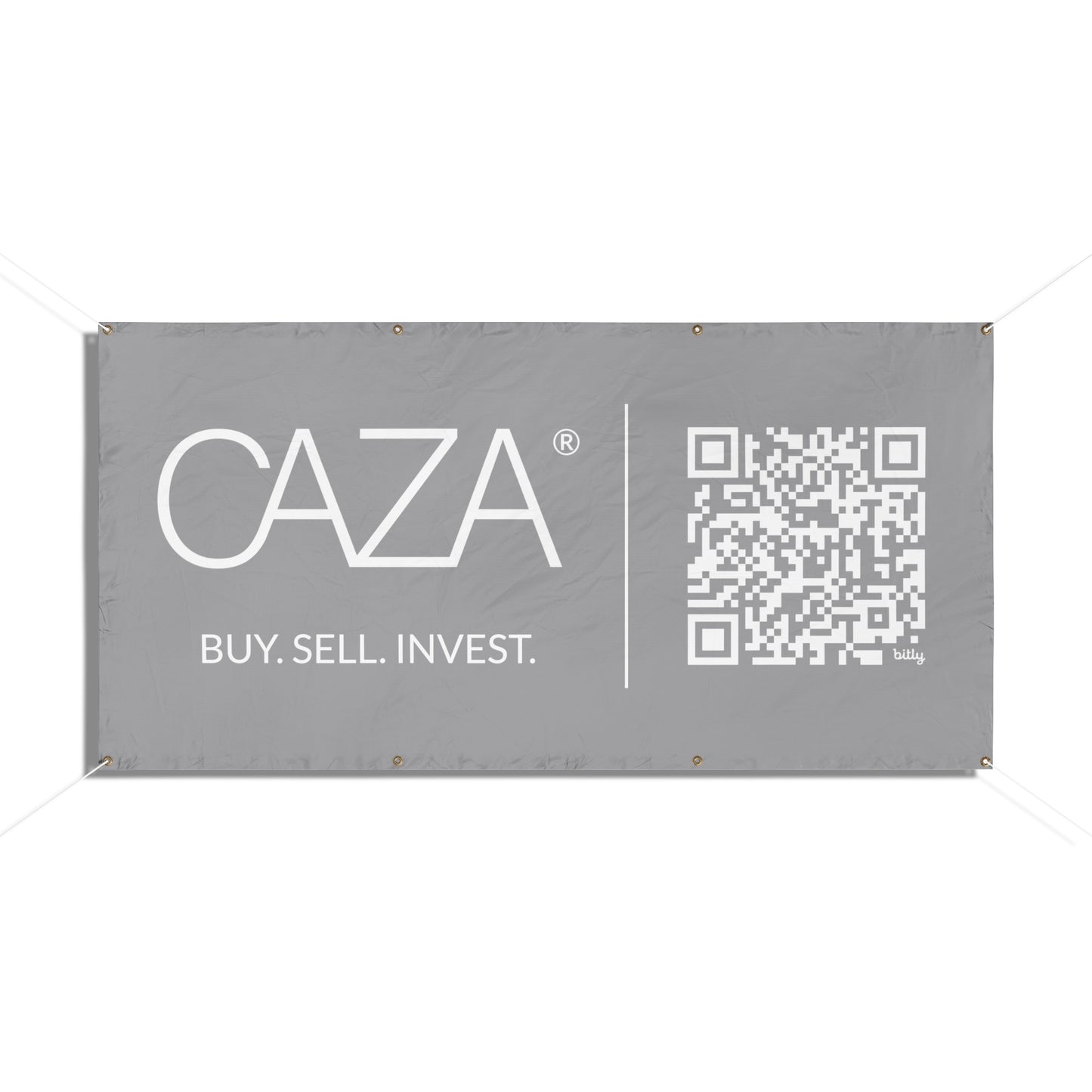 Buy. Sell. Invest. | Vinyl Banners (Grey)