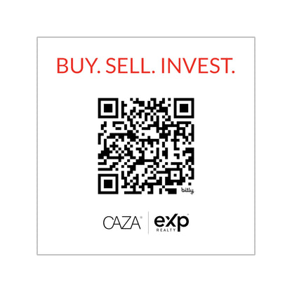 Buy. Sell. Invest. | Square Vinyl Stickers