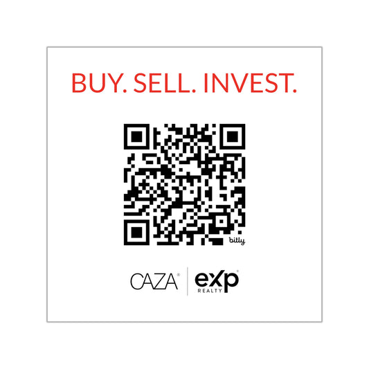 Buy. Sell. Invest. | Square Vinyl Stickers