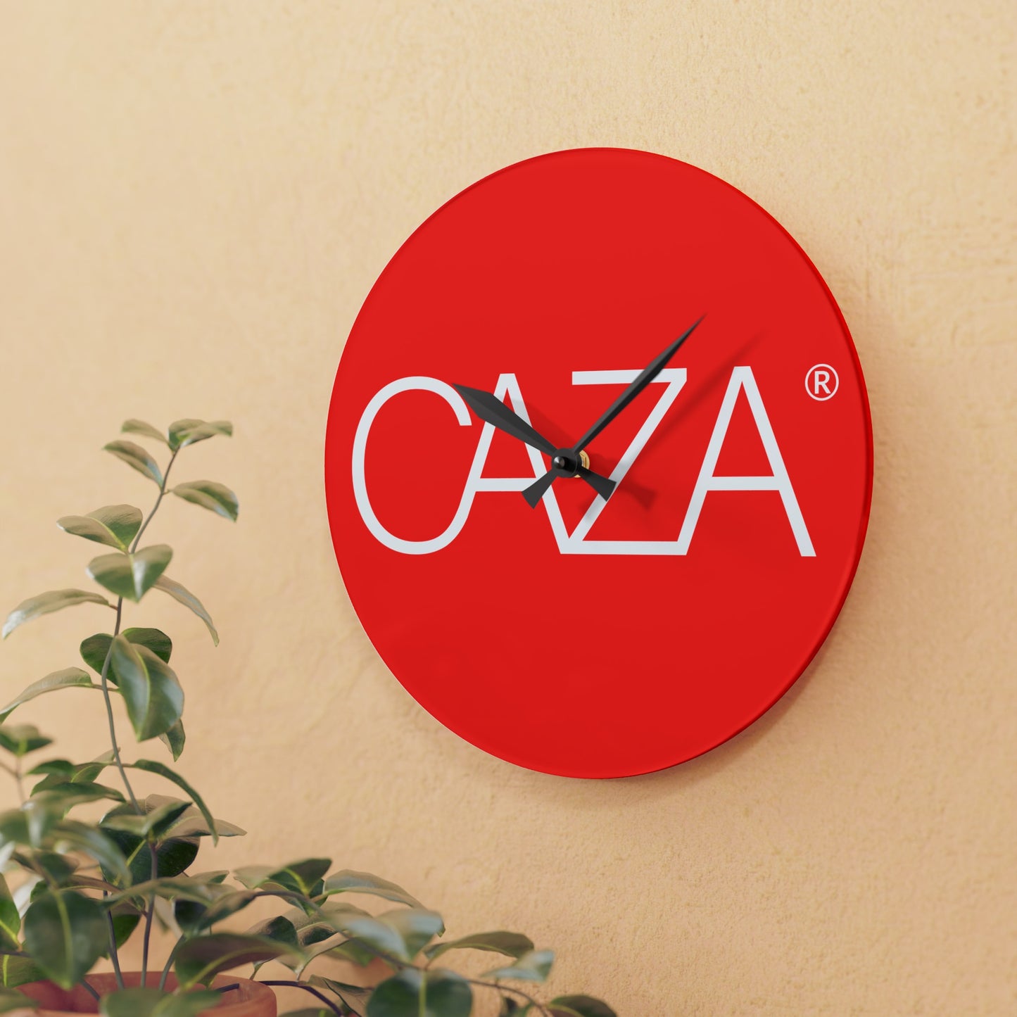 Acrylic Wall Clock (Red)