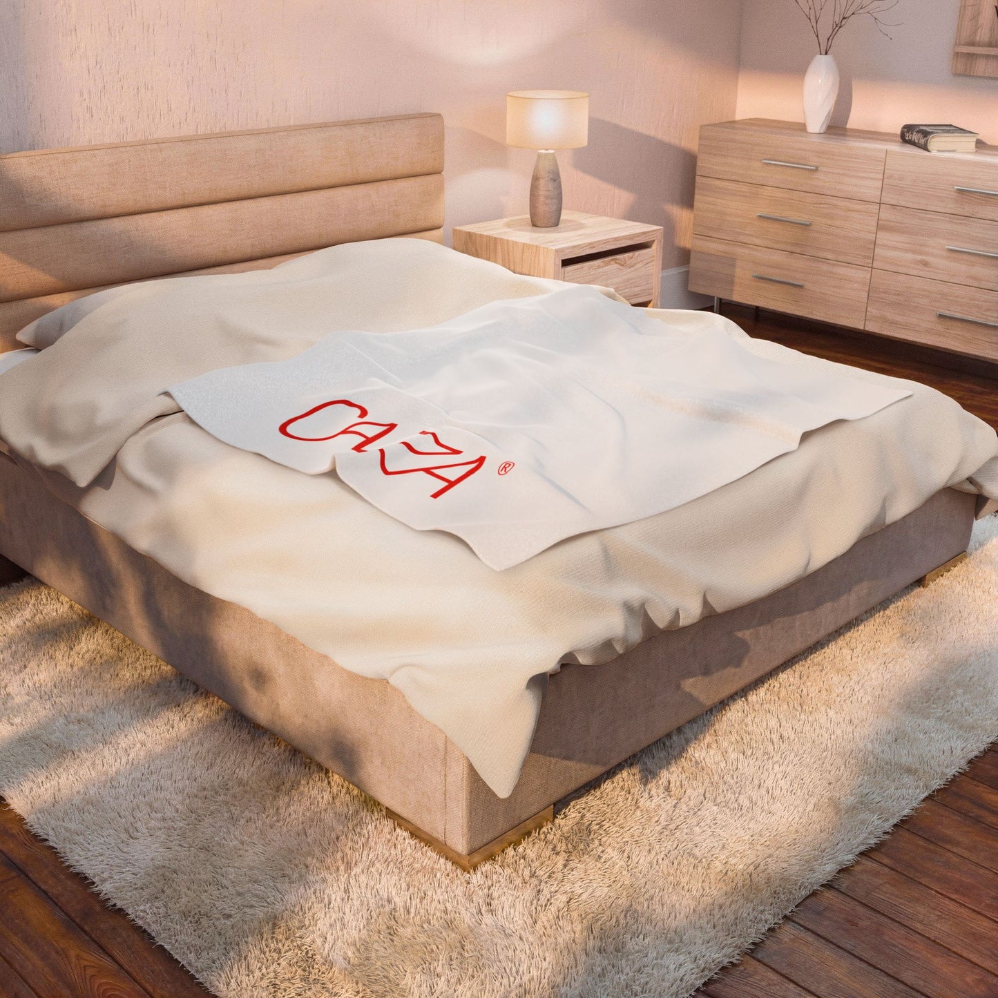 Velveteen Plush Blanket (White)