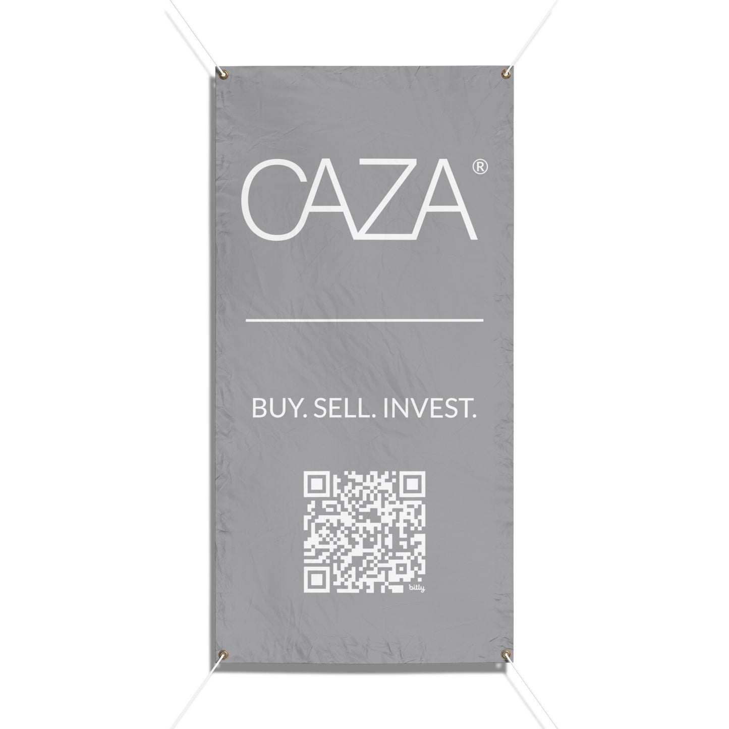 Buy. Sell. Invest. | Vinyl Banners (Grey)