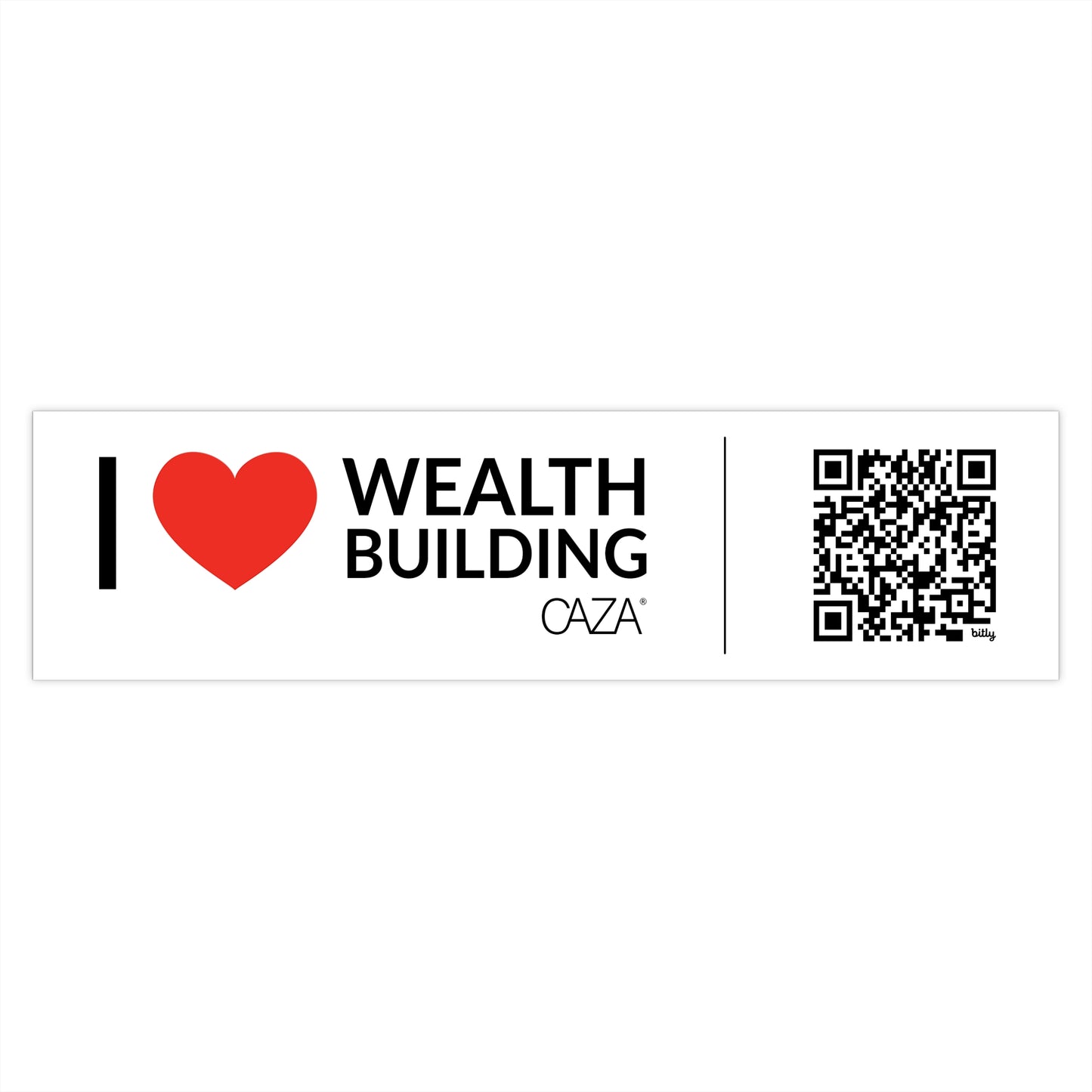 I ❤️ Wealth Building Bumper Stickers (White)