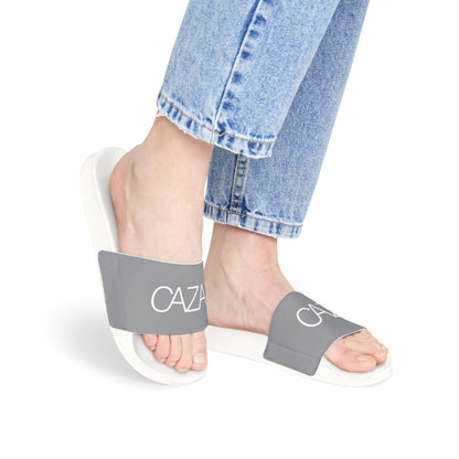 Women's PU Slide Sandals (Grey)