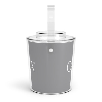 Ice Bucket with Tongs (Grey)
