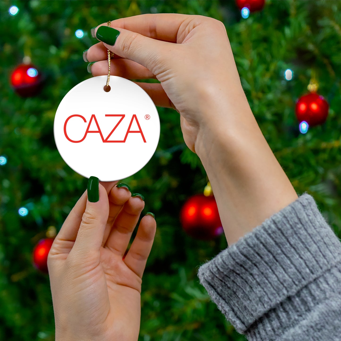 CAZA® Ceramic Ornament (White)
