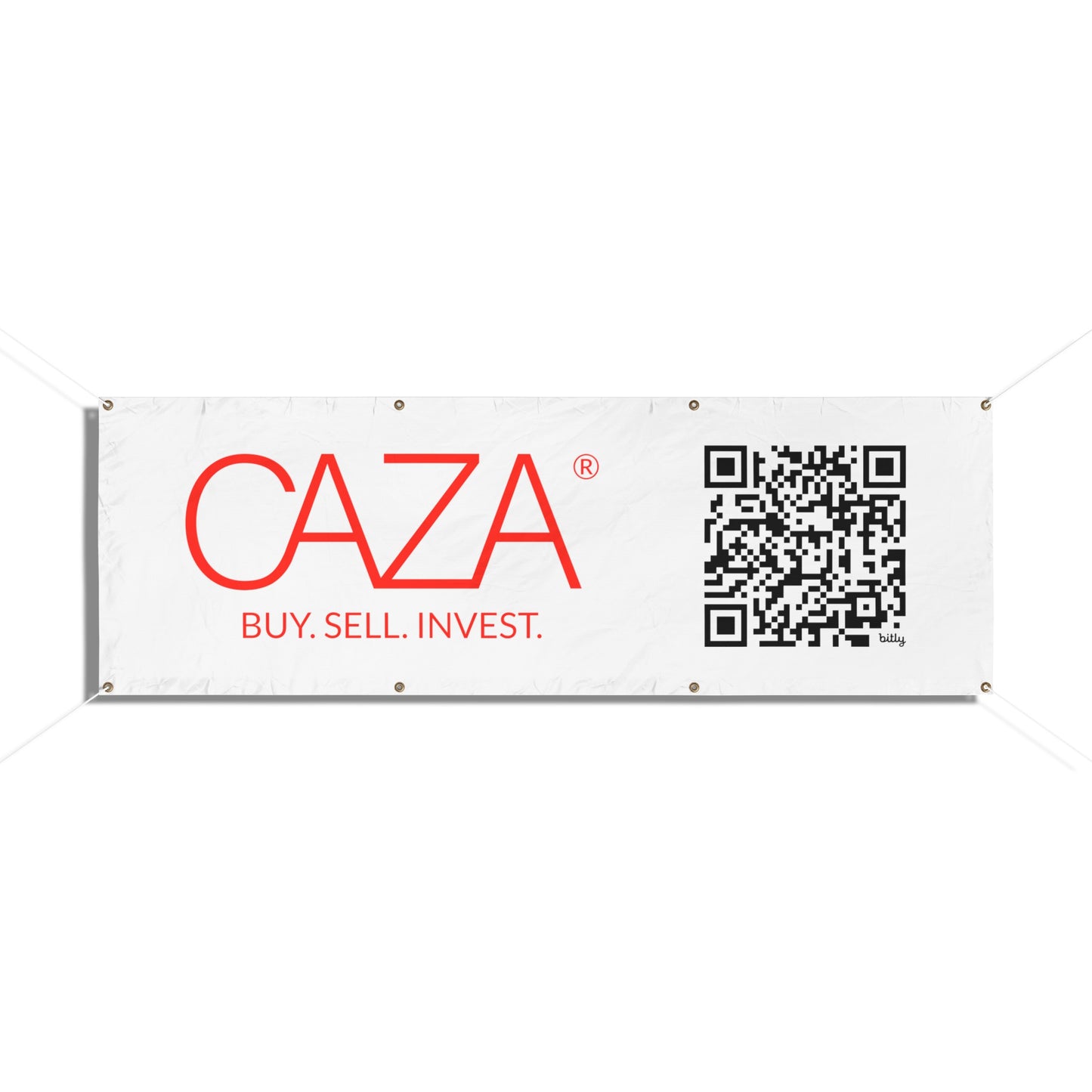 Buy. Sell. Invest. | Vinyl Banners (White)
