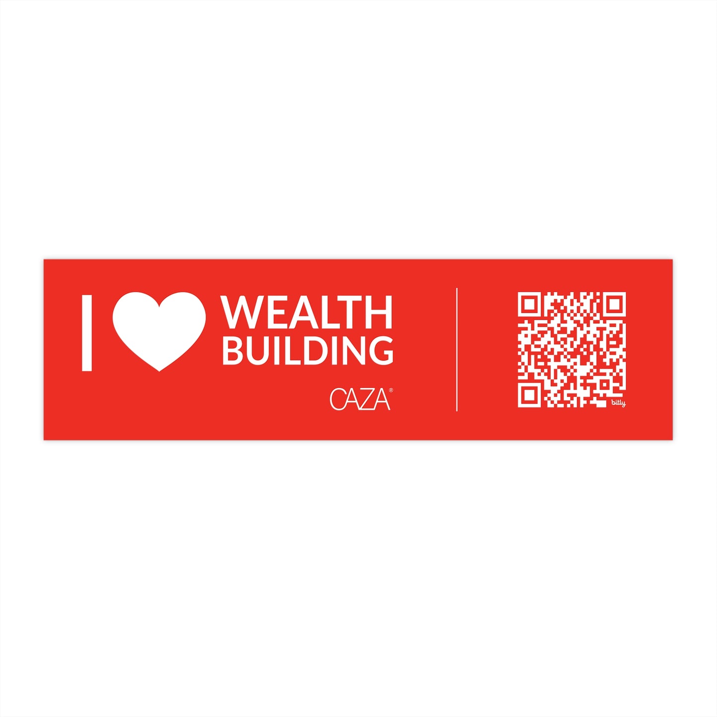 I ❤️ Wealth Building Bumper Stickers (Red)