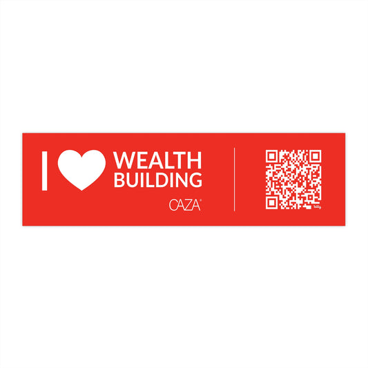 I ❤️ Wealth Building Bumper Stickers (Red)
