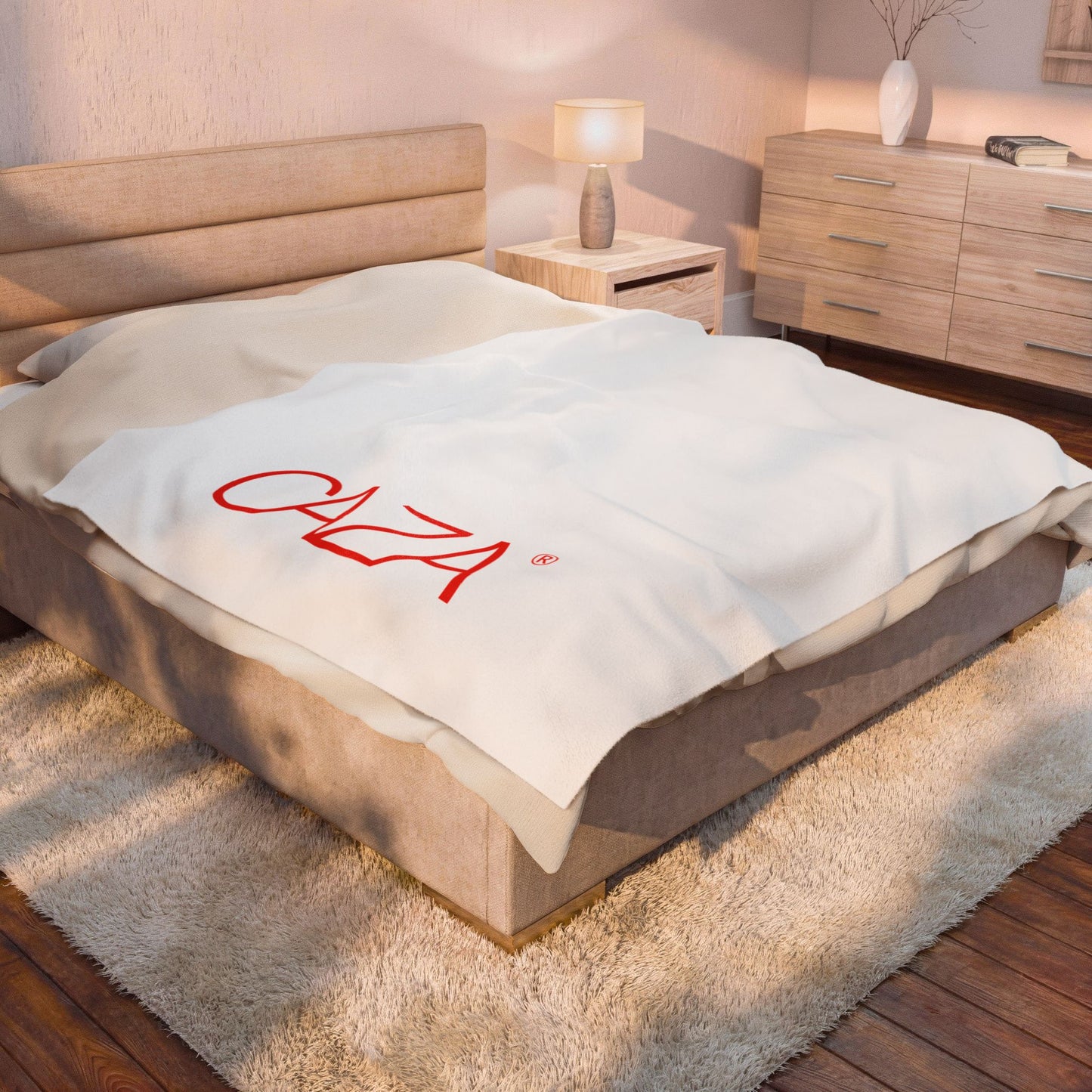 Velveteen Plush Blanket (White)