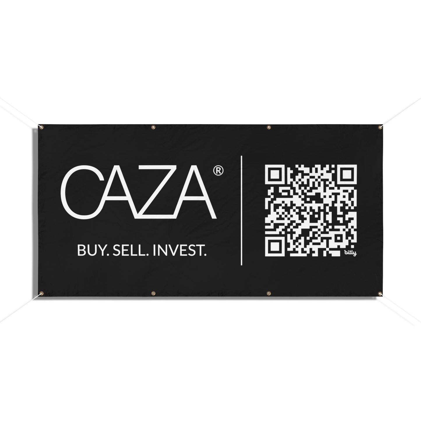 Buy. Sell. Invest. | Vinyl Banners (Black)