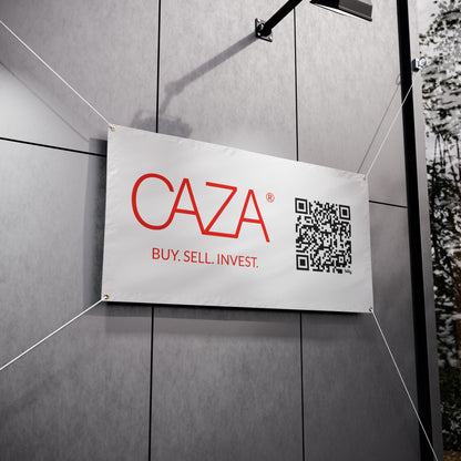 Buy. Sell. Invest. | Vinyl Banners (White)