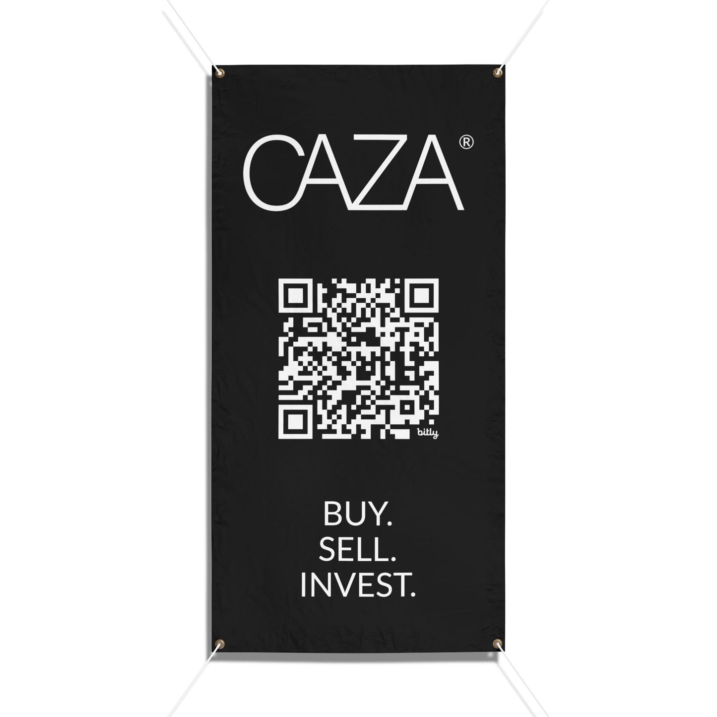 Buy. Sell. Invest. | Vinyl Banners (Black)
