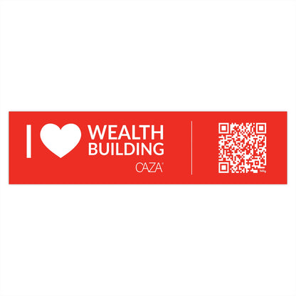 I ❤️ Wealth Building Bumper Stickers (Red)