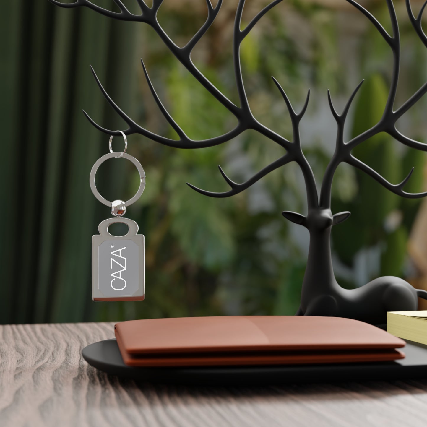 Rectangle Photo Keyring (Grey)