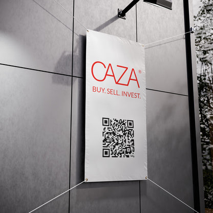 Buy. Sell. Invest. | Vinyl Banners (White)