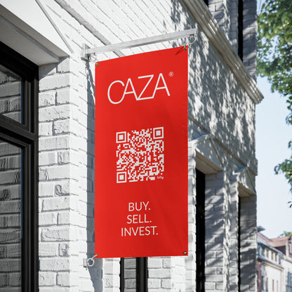 Buy. Sell. Invest. | Vinyl Banners (Red)