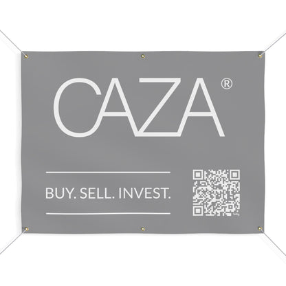 Buy. Sell. Invest. | Matte Banner (Grey)