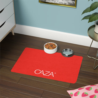 Rectangle Pet Food Mat (Red)