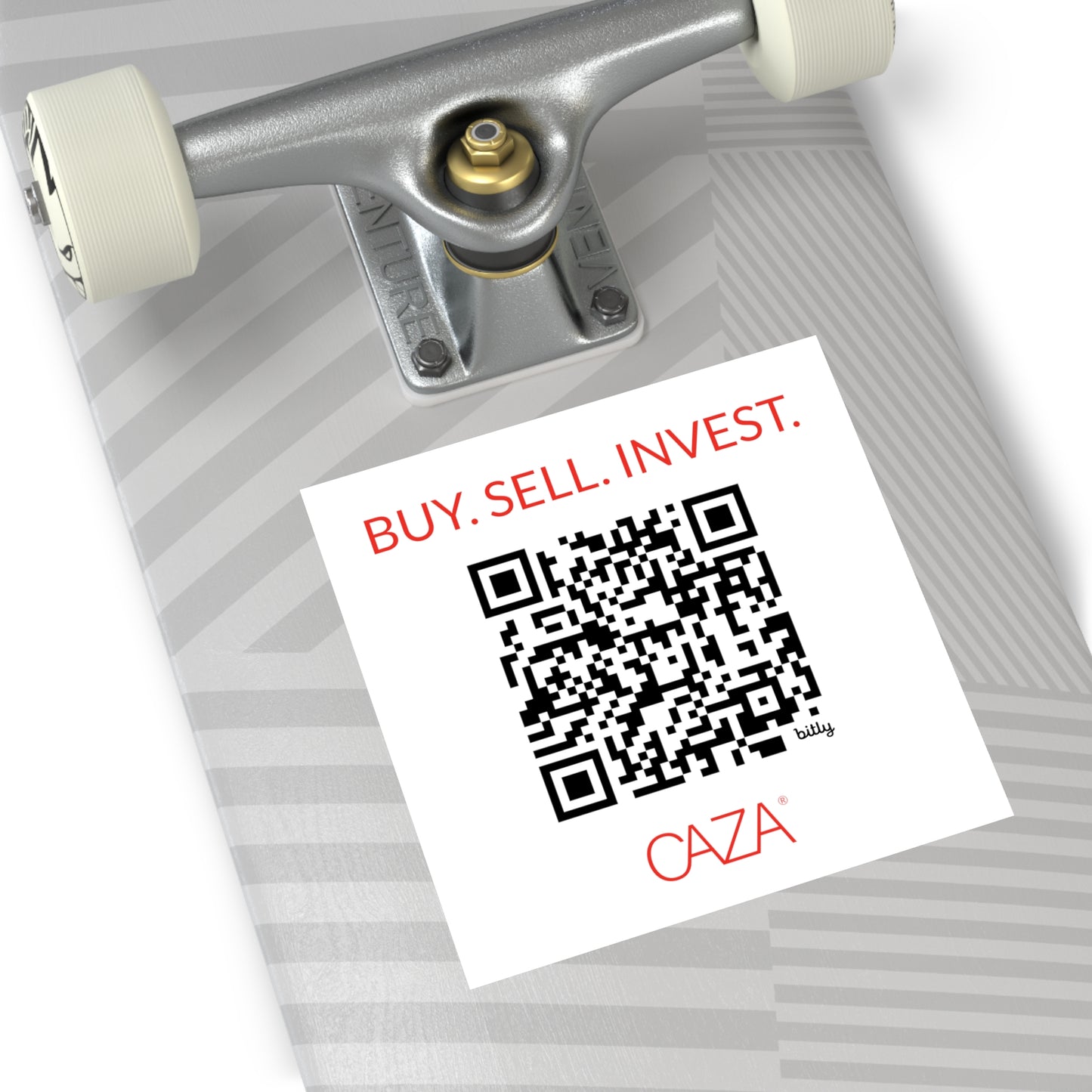 Buy. Sell. Invest. | Square Vinyl Stickers