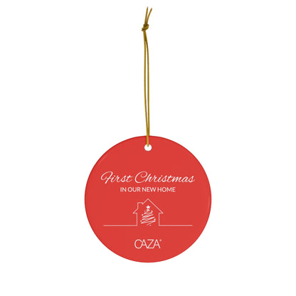 1st Christmas Ceramic Ornament (Red)