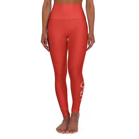 High Waisted Yoga Leggings (Option 2 - Red)