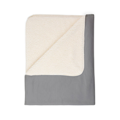 Fleece Sherpa Blanket (Grey)