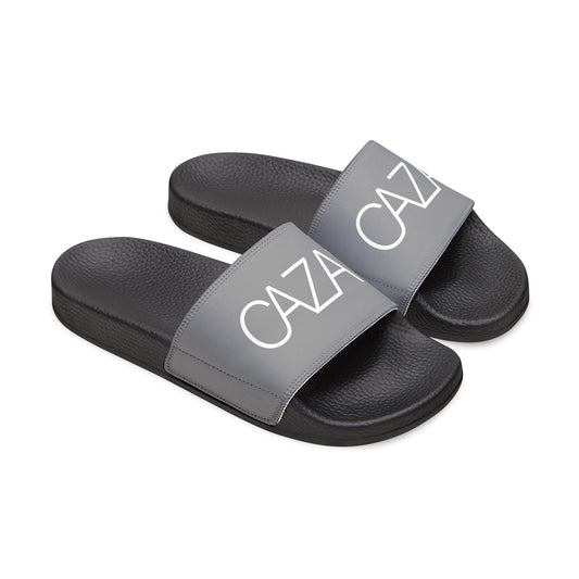 Men's PU Slide Sandals (Grey)