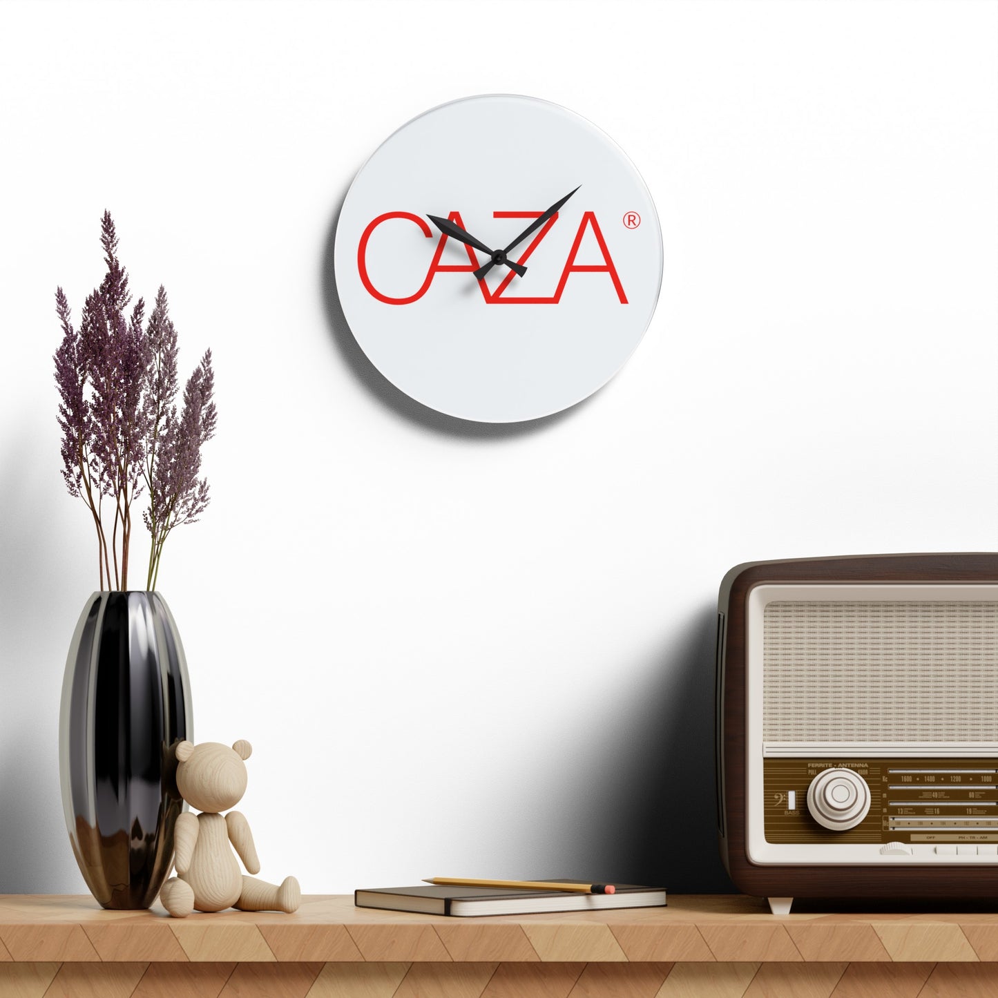 Acrylic Wall Clock (White)