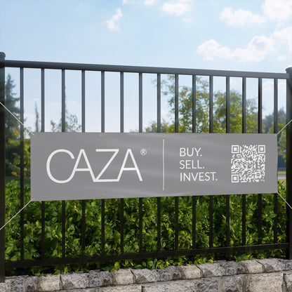 Buy. Sell. Invest. | Matte Banner (Grey)