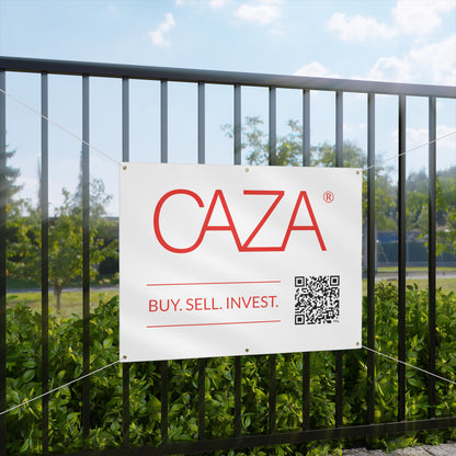 Buy. Sell. Invest. | Matte Banner (White)