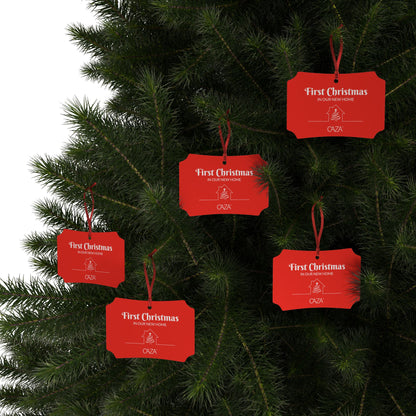 1st Christmas Aluminum Ornaments (Red)