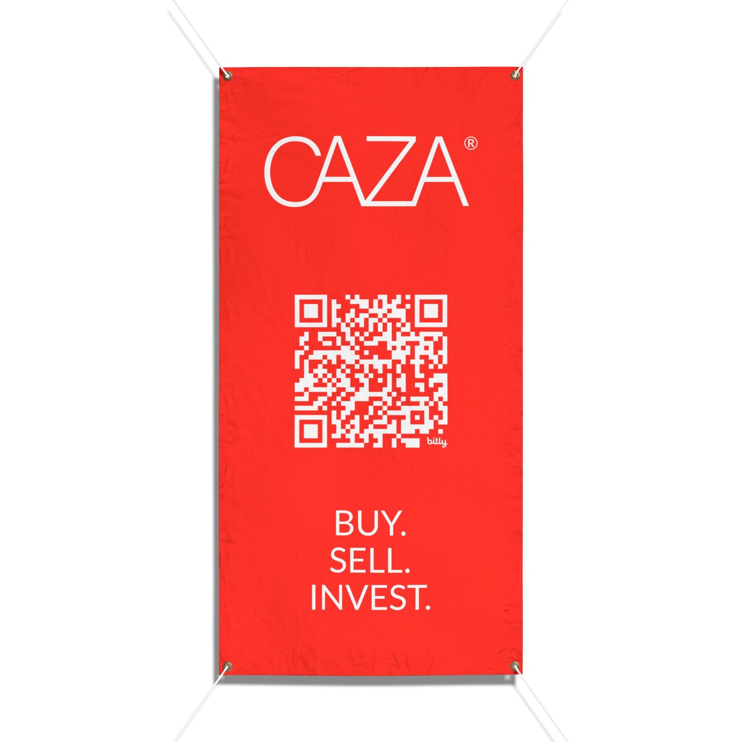 Buy. Sell. Invest. | Vinyl Banners (Red)